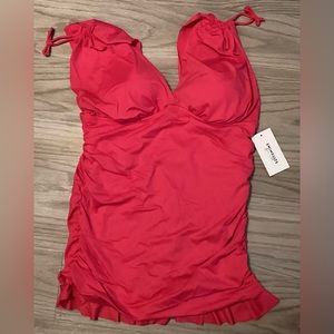 NWT Adjustable Ruched Swimdress